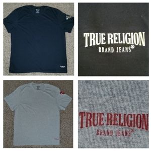 NWOT True Religion Men’s Crew Neck Tees Premium Cotton Shirts Set of 2
